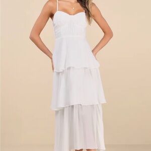 NWT Lulus Tiered Bustier Dress